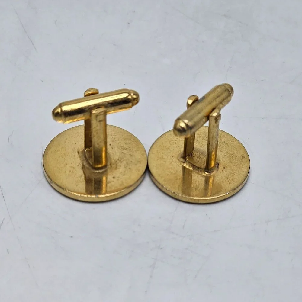 Vintage Dante Gold Tone Capricorn Zodiac Horoscope Cufflinks